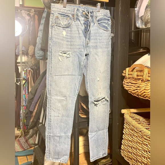 Levis 501 skinny high rise ankle jeans - Picture 6 of 7